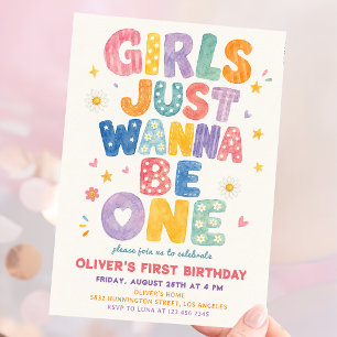 Convites As Meninas Só Querem Ser Uma Festa de Aniversário 