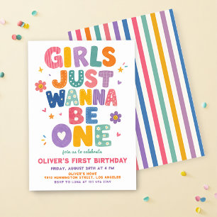 Convites As Meninas Só Querem Ser Uma Festa de Aniversário