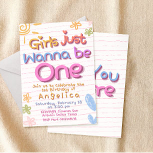 Convites As Meninas Só Querem Ser Uma no Aniversário