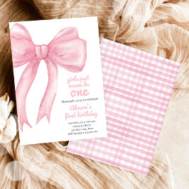 Convites As Meninas Só Vão Ficar Com Um Arco Rosa Coquette 