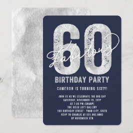 Convites As sessenta 60th festas de aniversário fabulosa de