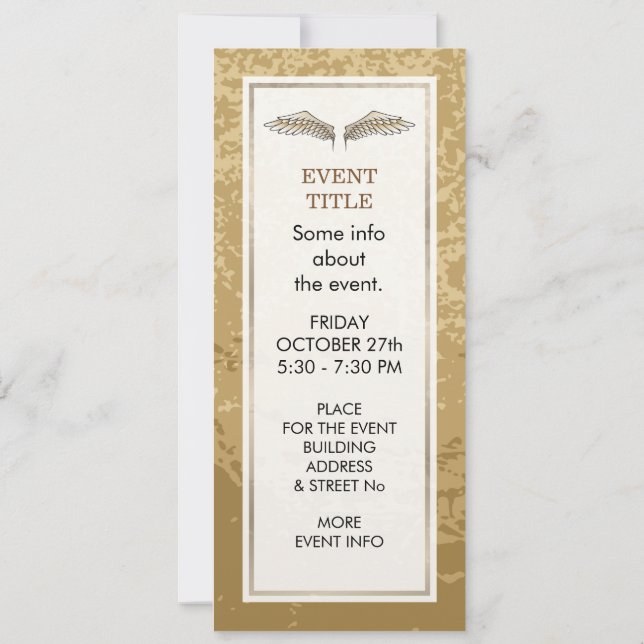 Convites Asas bege (Verso)