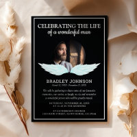 Asas de Anjo Foto Personalizada Funeral