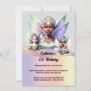 Convites Asas de fada de Melanin ximmer encantaram píxeis