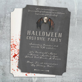Convites Asas de Morcego Vampiro Assustadoras Crânio Festa 