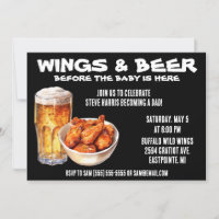 Asas e Cerveja antes do bebê estar aqui! Chá de fr