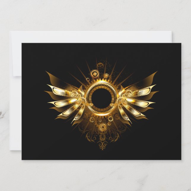 Convites Asas steampunk (Frente)
