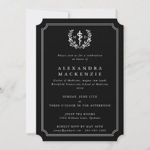 Convites Asclepius MD Preto + Graduação da Terra Laurel