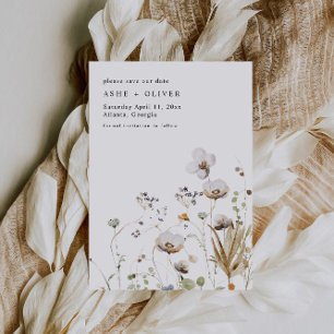 Convites ASHE boho wildflower salvar a data