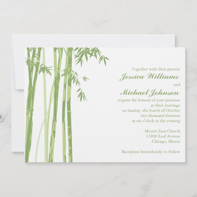 Convites Asiático inspirado (Frente)