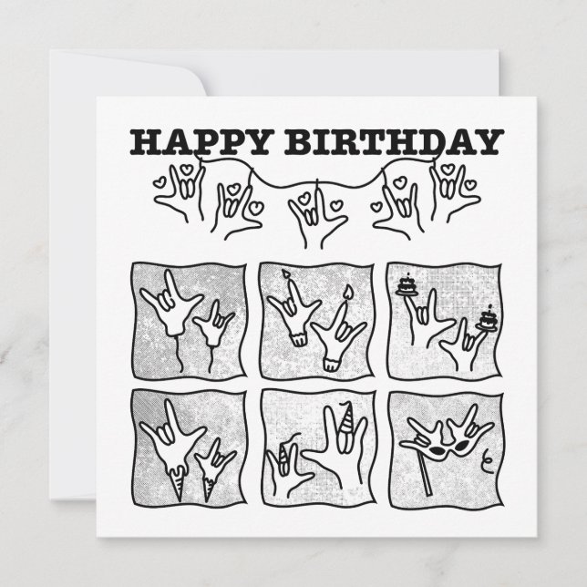 Convites ASL ILY Obsessão - Feliz Aniversário!  (Frente)