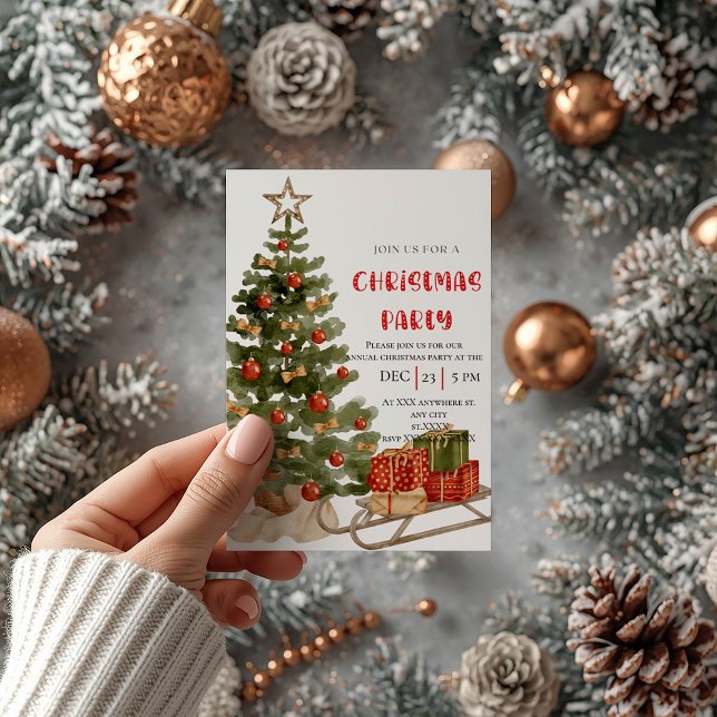 Convites Assar de Natal da Festa Feriada Feriada de Natal B (Criador carregado)