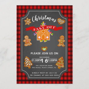 Convites Assar do Natal fora do partido do biscoito do