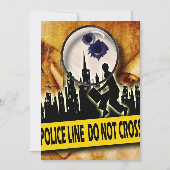 Convites Assassinato mistério roubado faz aniversário (Frente)