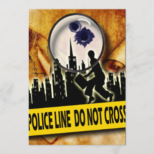 Convites Assassinato mistério roubado faz aniversário