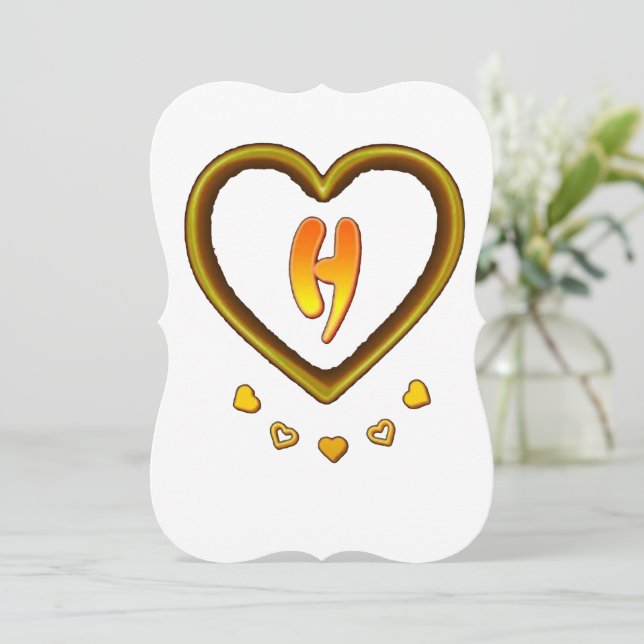 Convites assinatura com a letra h, (Em pé/Frente)