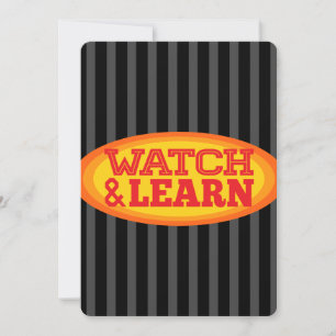 Convites Assista e aprenda faixas de ovais radiais