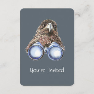 Convites Assistindo Hawk de eventos divertidos de aves loca