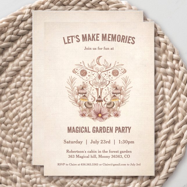 Convites Associação Familiar Aniversário do Partido Magical (Family Reunion Birthday Magical Celestial Party Invitation)