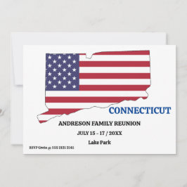 Convites Associação Familiar 🎉 Estado CONNECTICUT Mapa EUA