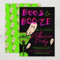 Assombrações e Bebidas Halloween Fantasma Neon Pre