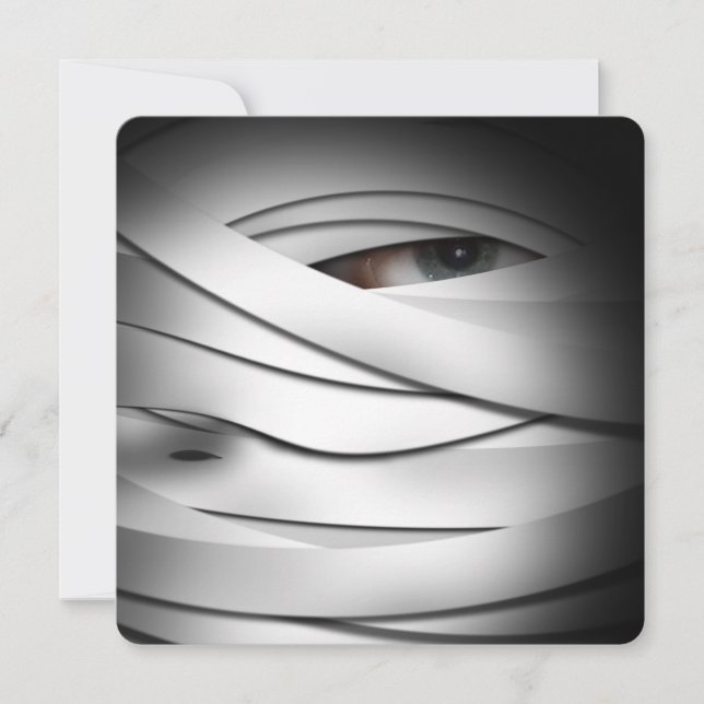 Convites Assustador da múmia das Halloween (Frente)