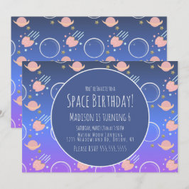 Convites Asteroide Galáxia Espacial Asteroide Aniversário