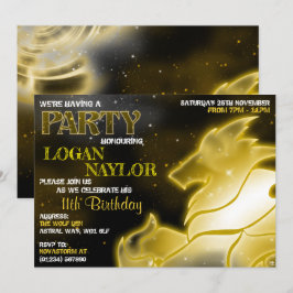 Convites Astral Glow Storm Wolf