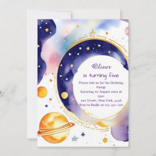 Convites Astro Adventure Personalizado Astro Whimsical