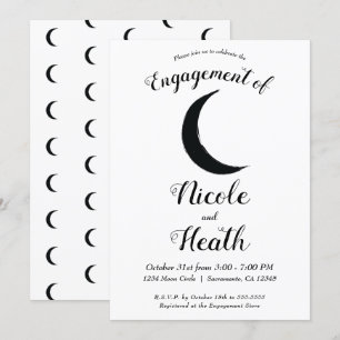 Convites Astrologia do Crescente Negro do Zodíaco Engajamen