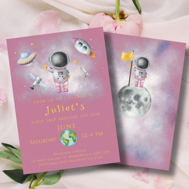 Convites Astronauta astronauta Astronauta Festa (Criador carregado)