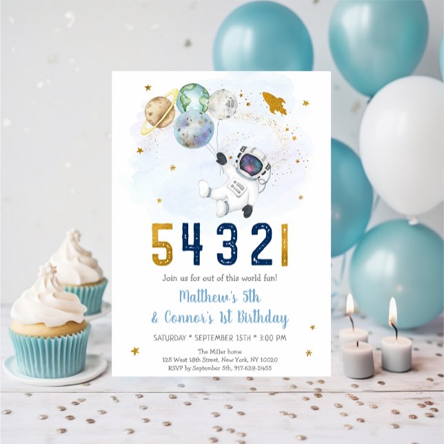 Convites Astronauta - Astronauta - Conde de Espaço - Aniver (Criador carregado)