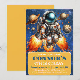 Convites Astronauta da Galáxia do Planeta Exterior