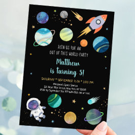 Convites Astronauta do Astronauta Exterior Aniversário