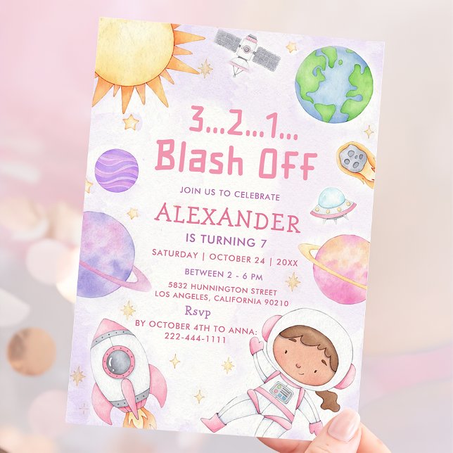 Convites Astronauta Espacial Qualquer Festa de aniversário  (Criador carregado)