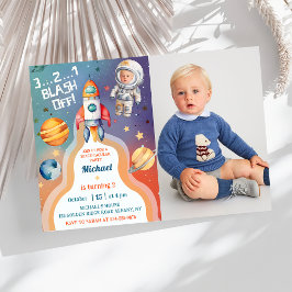 Convites Astronauta Foto de Astronauta de Navio Espacial Ex