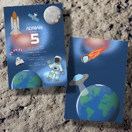 Convites Astronauta na Festa de aniversário do Tema da Galá