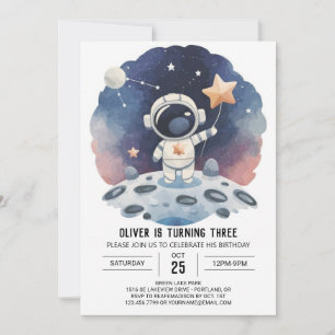 Convites Astronauta Online Galáxia Celestial Astronauta Ani