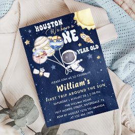 Convites Astronauta: Primeira Viagem Em Torno Do Sol Aniver