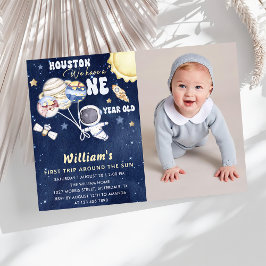 Convites Astronauta: Primeira Viagem Em Torno Do Sol Aniver