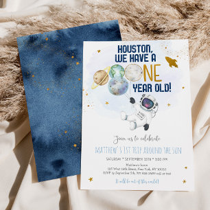 Convites Astronauta: Primeira Viagem Em Torno Do Sol Aniver