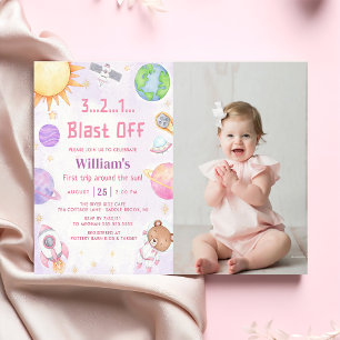 Convites Astronauta: Primeira Viagem Em Torno Do Sol Aniver