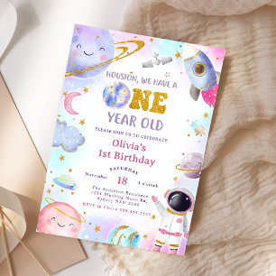 Convites Astronauta: Primeira Viagem Em Torno Do Sol Aniver