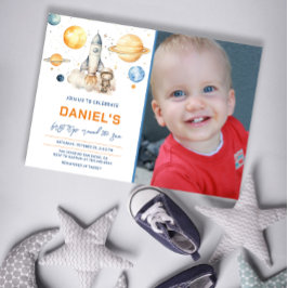 Convites Astronauta: Primeira Viagem Em Torno Do Sol Aniver