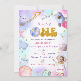 Convites Astronauta: Primeira Viagem Em Torno Do Sol Aniver