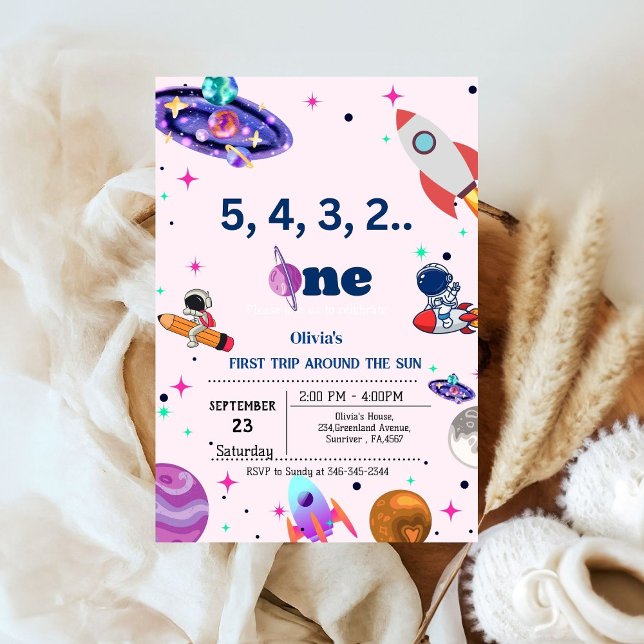 Convites Astronauta Space primeira viagem ao redor do anive (Criador carregado)