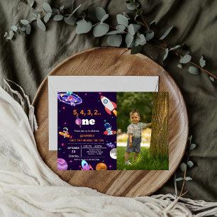 Convites Astronauta Space primeira viagem ao redor do anive