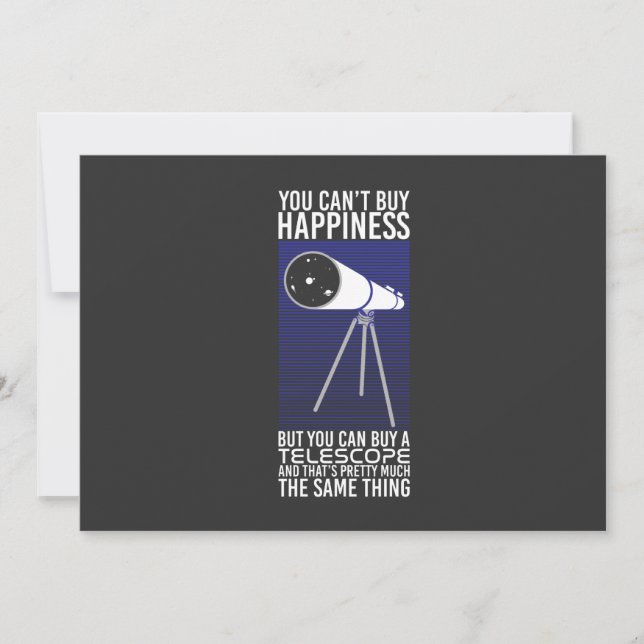 Convites Astronomia - Não se pode Comprar a felicidade (Frente)