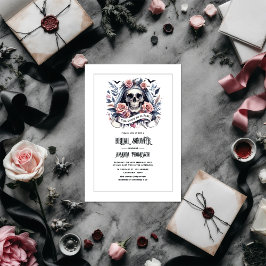 Convites "Até a morte nos separe" Chá de panela gótico