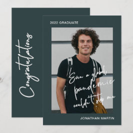 Convites Até mesmo uma Festa de formatura azul de uma foto 